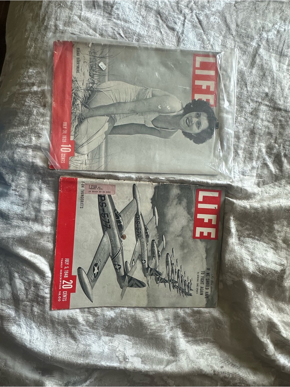 Vintage Magazine Covers - Gray & Red Accent